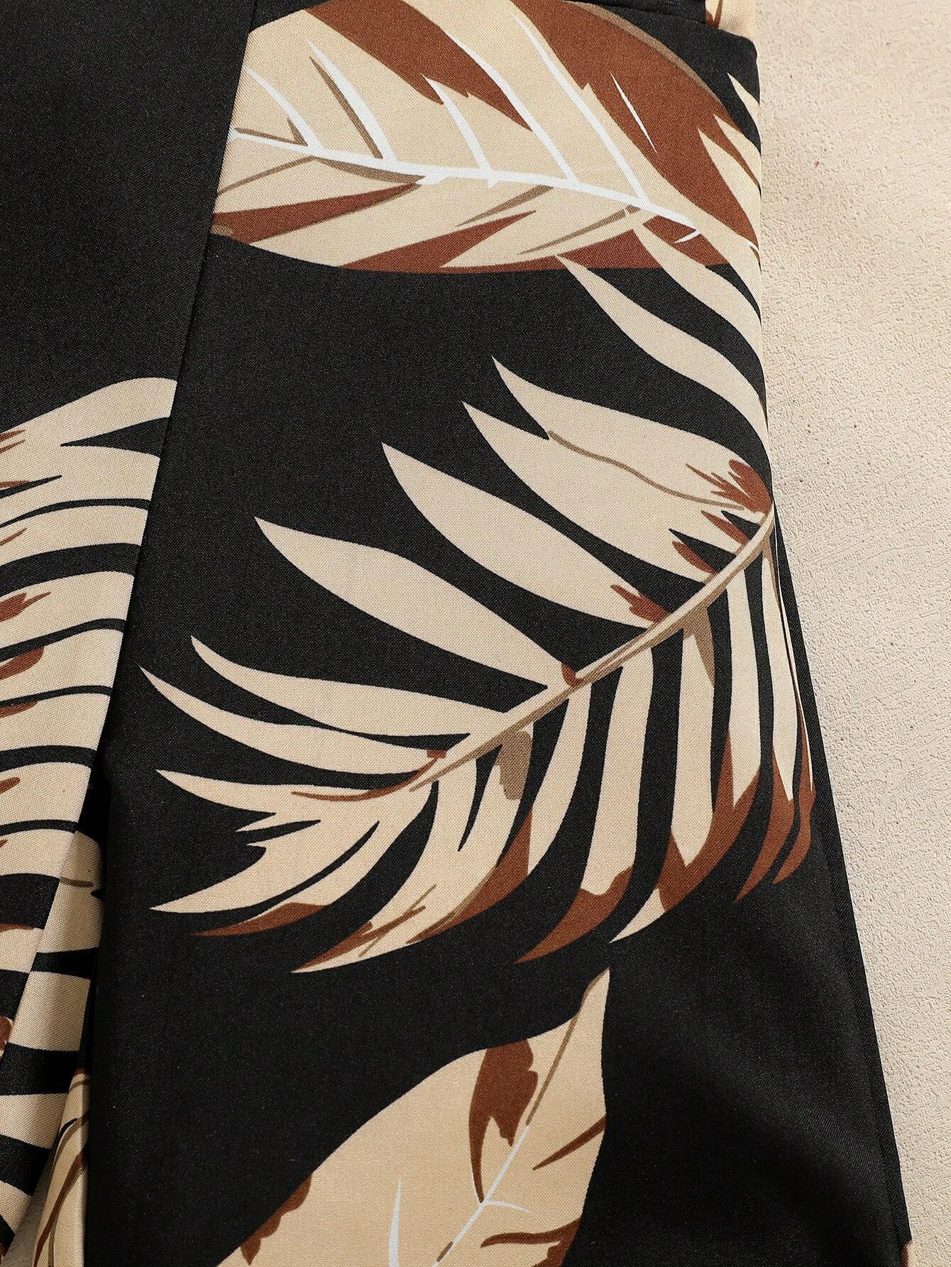 Girl's Co-ord Set Black Ribbed Mock Neck Sleeveless Crop Top With Pant Set