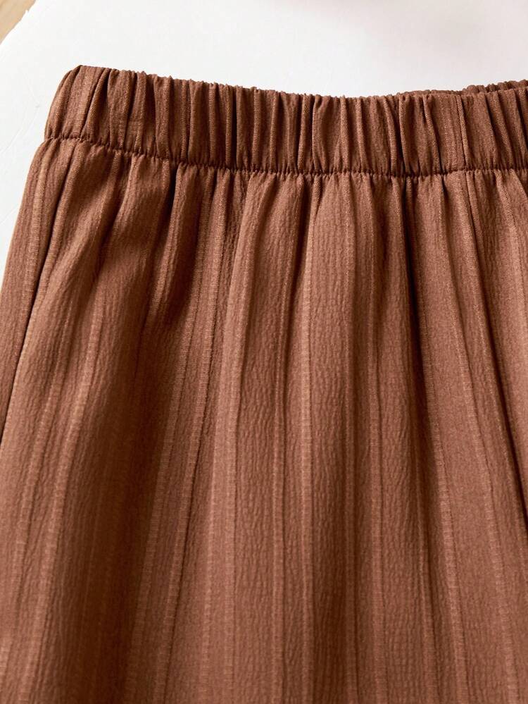 Girl's Floral Print Co-ord Set White Crop Top With Pant Set